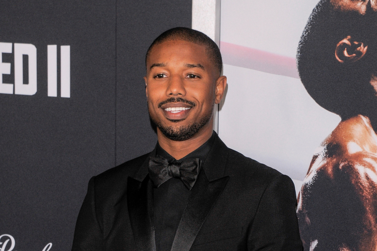 Michael B Jordan on a red carpet.