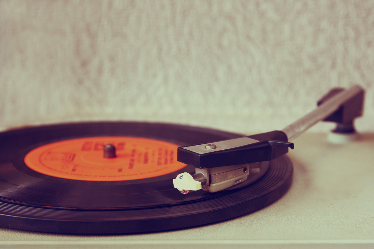 A 1960s record player.