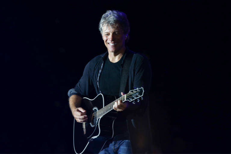 Bon Jovi performing on stage.
