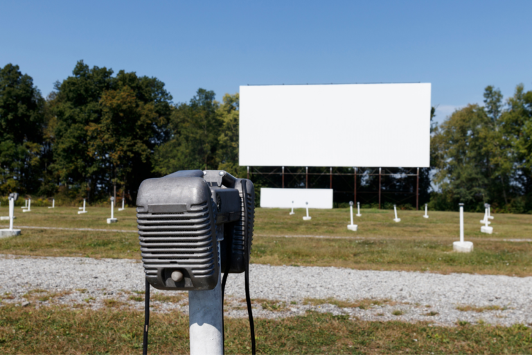 An image of a drive-in movie theatre.