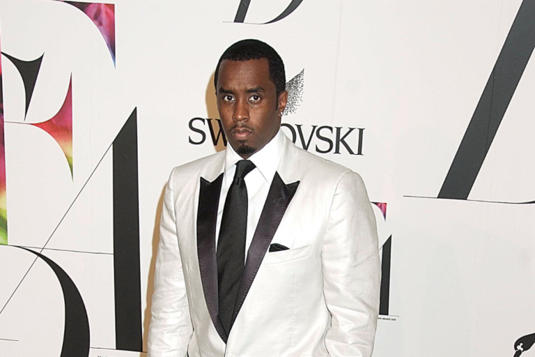 Diddy photographed on a red carpet.